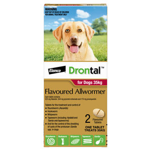Products: Drontal Allwormer for Dogs 35kg - 2 pack