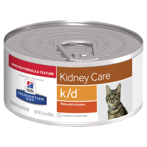 Hills Prescription Diet k/d Kidney Care Pté with Chicken Canned Cat Food 156gm