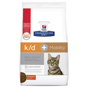 Hills Prescription Diet k/d Kidney Care + Mobility Dry Cat Food 2.88kg
