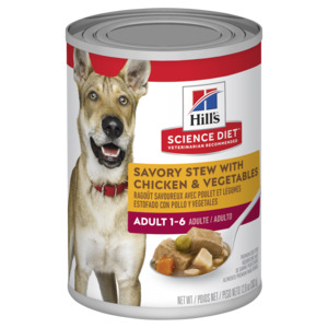 Hills Science Diet Adult Savory Stew Chicken & Vegetable Canned Dog Food 363gm
