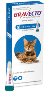 Bravecto Spot-On Medium Cat 2.8-6.25kg
