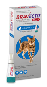Bravecto Plus Spot-On Medium Cat 2.8-6.25kg