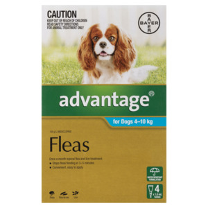 Advantage Fleas for Dogs 4 - 10kg - 4 Pack