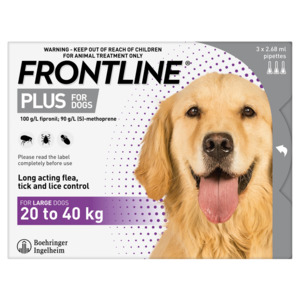 Products: FRONTLINE PLUS Large Dog - 3 Pack