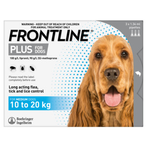 Products: FRONTLINE PLUS Medium Dog - 3 Pack