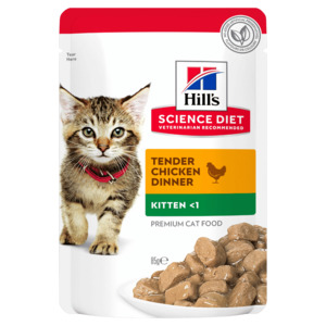 Products: Hill’s Science Diet Kitten Chicken Wet Cat Food 12 x 85g pouches