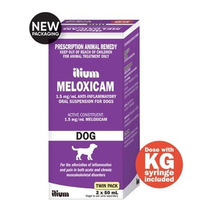 Products: Ilium Meloxicam 1.5mg Dog Oral 2x50ml