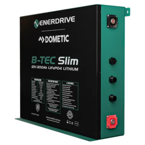 Enerdrive B-TEC 200Ah Slimline Lithium Battery — 83mm Thin, Bluetooth, IP52