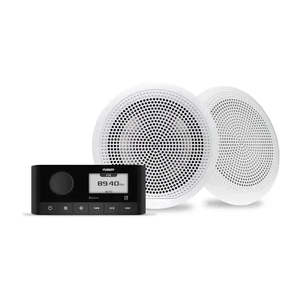 Fusion MS-RA60 Complete Marine Audio Kit with EL Classic Speakers — White