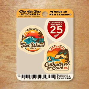 Cathedral Cove Hot Water Beach Retro Trio
