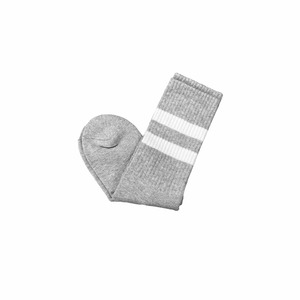 Socks: SPORT STRIPE SOCK - GREY (2 PACK)
