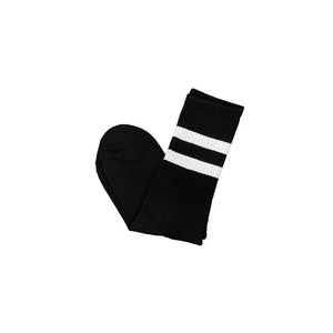 SPORT STRIPE SOCK - BLACK (2 PACK)