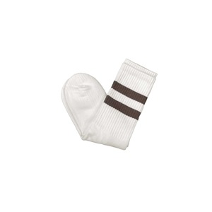 Socks: SPORT STRIPE SOCK - NATURAL (2 PACK)
