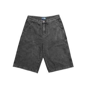 BAGGY PATCH POCKET JORTS - WAHSED BLACK