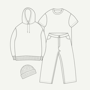 Bundles: HOOD / CREW, TEE, PANTS + BEANIE $240