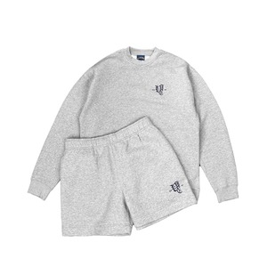 OL' ENGLISH CREW & SHORTS TRACKSUIT - GREY MARLE