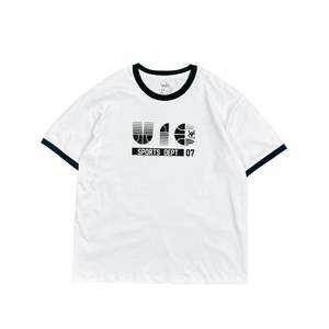 Color Sand: SPORTS DEPT CROPPED RINGER TEE