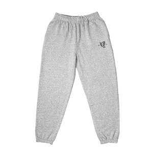 Trackpants: OL' ENGLISH TRACK PANT - GREY MARLE