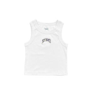 WOMEN'S ORGANIC RIBBED CROPPED TANK - WHITE