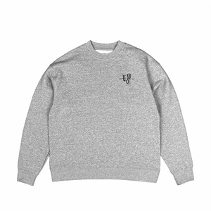 Wos Tee: OL' ENGLISH CREWNECK - GREY MARLE