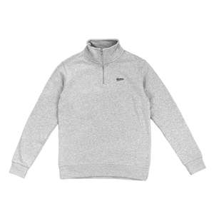 PLAYER 1/4 ZIP CREW - GREY MARLE