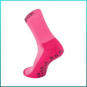 Socks: Grip Socks - Pink Crew