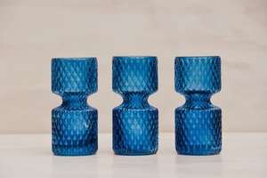 Products: Blue Glass Candle Holder