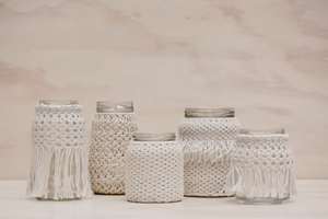 Macrame Tea light Jar