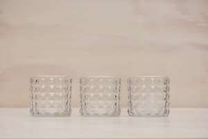 Glass Cut Tea light holder