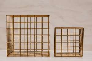 Products: Gold metal cubes XL L