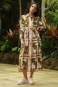 Dress: Shore Thing - Pink & Olive