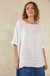 Preorders Haven: Florence Relaxed Top - Bianco