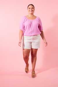 Isle Of Mine: DUKE DENIM SHORTS - SALT