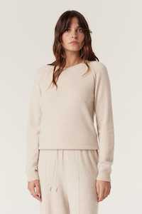 Cable: Cashmere Crew Jumper - Oatmeal