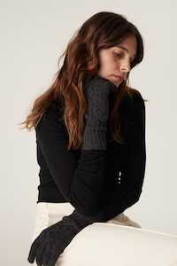 Merino Gloves - Charcoal
