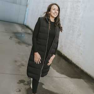 BELLA MAXI VEST BLACK