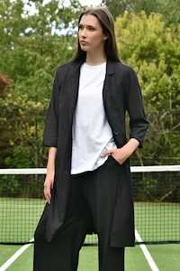 Outerwear: Star Duster Coat Black