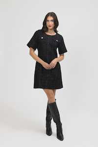Coco Dress Black Texture
