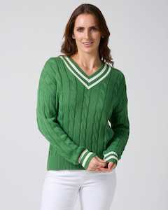 Sweaters: Courtside Jumper Emerald