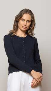 Noble Wilde: Scallop Cardigan Ink