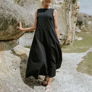 Moke: Anna Drop Waist Dress  Black