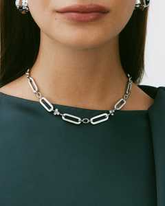 Accessories: Barre Necklace  Multi steel