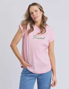 Signature Contrast Tee Pink