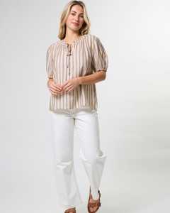 Stella Gemma: Arlo Blouse  Mariner Sand