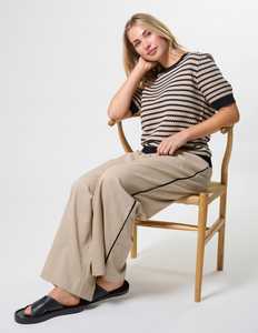 Charly Knit Sand/Black Stripe