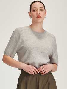 Tops: Cecilia Knit Tee Grey