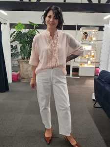 Sasha Ruffle Blouse Perla