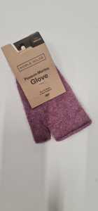 Hand Warmer Possum Merino with Thumb Mauve