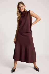 Eb Ive: Zala Knit Skirt - Mahogany