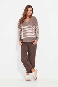 Knits: BRAG SWEATER TRIFFLE STRIPE